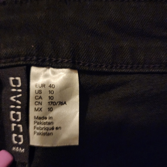 H&M Black Sequin Jeans size 10 - Picture 6 of 8